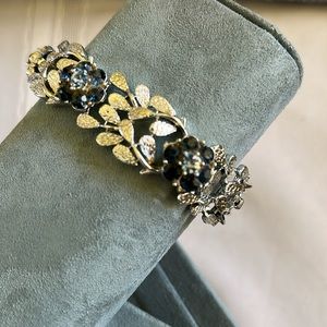 Trifari Pat. Pend. Two-Tone Blue Bracelet